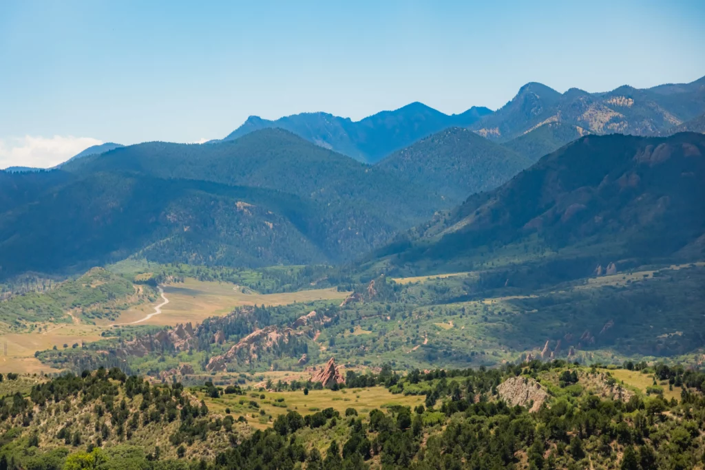Aerial view of Garden of the Gods