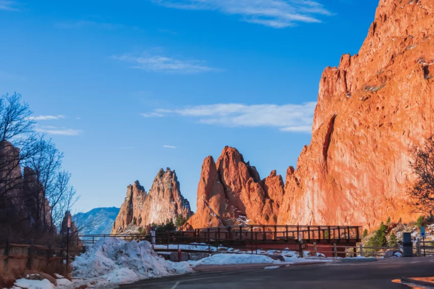 Garden of the gods during winter